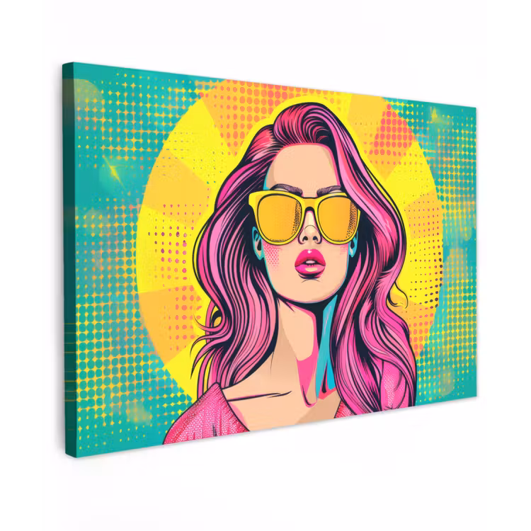 Zonnebril - Vrouw - Zonnig - Geel canvas 2cm klein -z3d