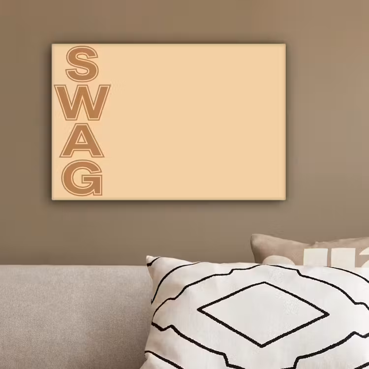 Swag - Bruin - Beige canvas 2cm klein -sfeer1