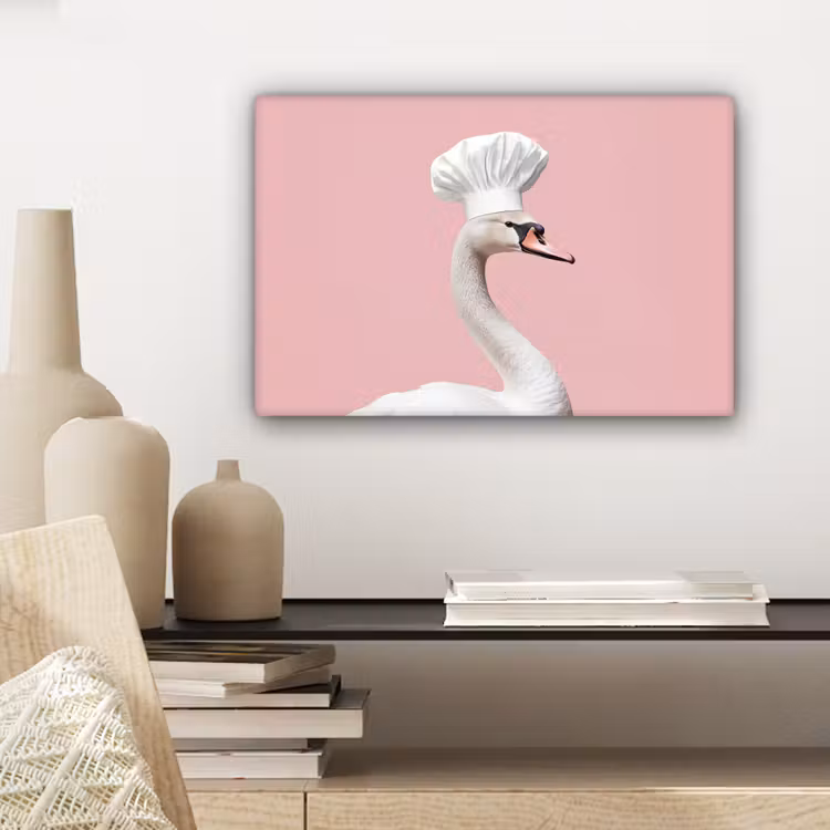 Zwaan - Koksmuts - Mooi - Klassiek canvas 2cm klein -sfeer6