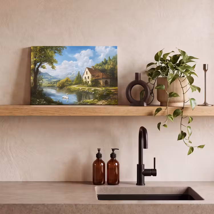 Zwaan - Bomen - Rust canvas 2cm klein -sfeer3