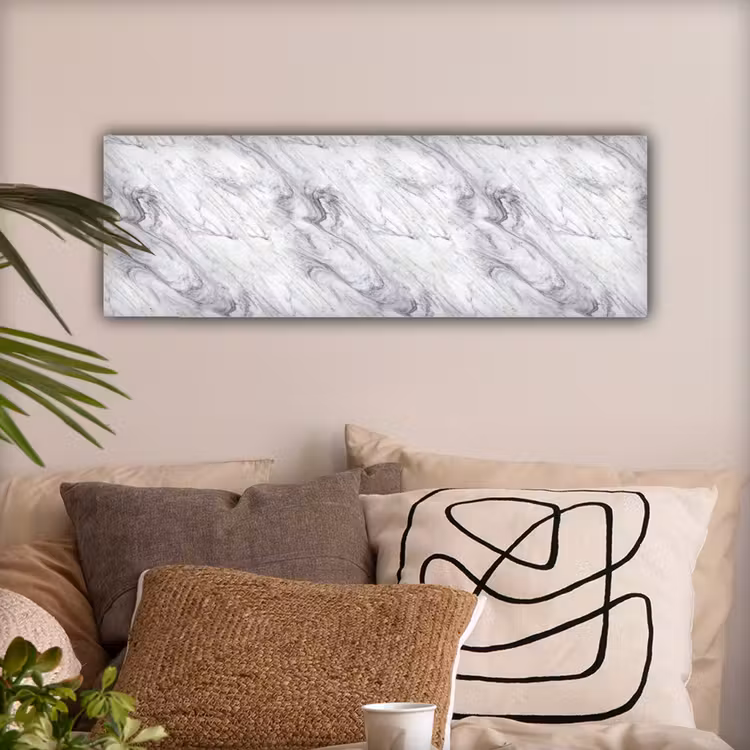 Wervelende - Grijsstructuur - Marmer - Wit canvas 2cm klein 828 -sfeer1