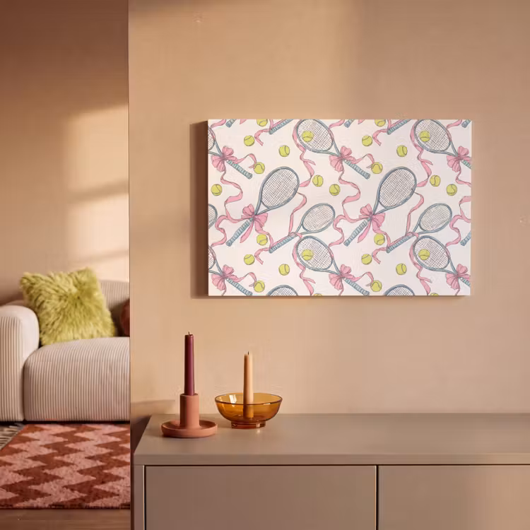 Tennis - Strikken - Kleurrijk canvas 2cm klein 34 -sfeer1
