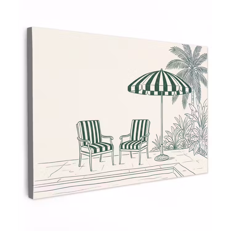 Terras - Illustratie - Groen canvas 2cm klein -z3d