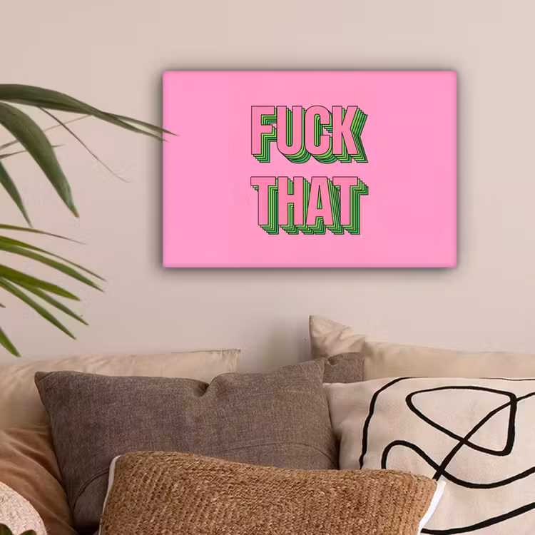 Tekst - Bold - Roze canvas 2cm klein -sfeer1
