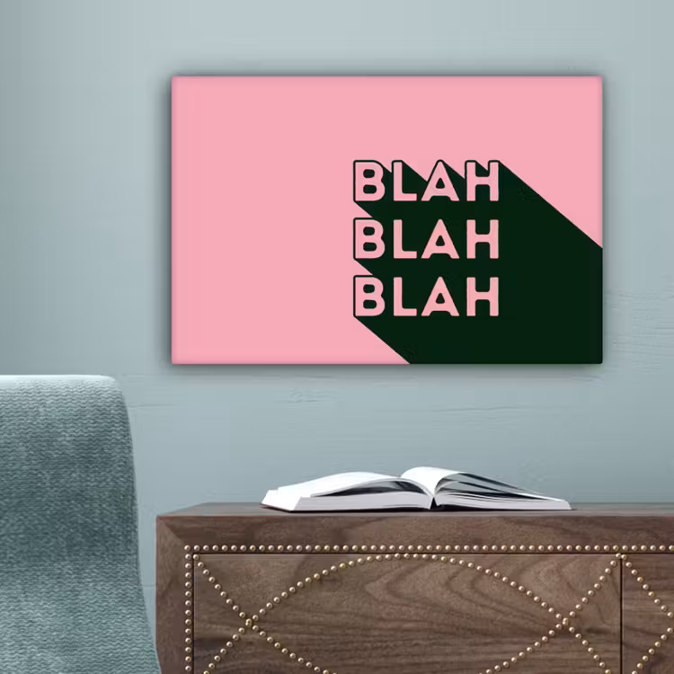 Tekst - Grafisch - Groen - Schaduw canvas 2cm klein -sfeer4