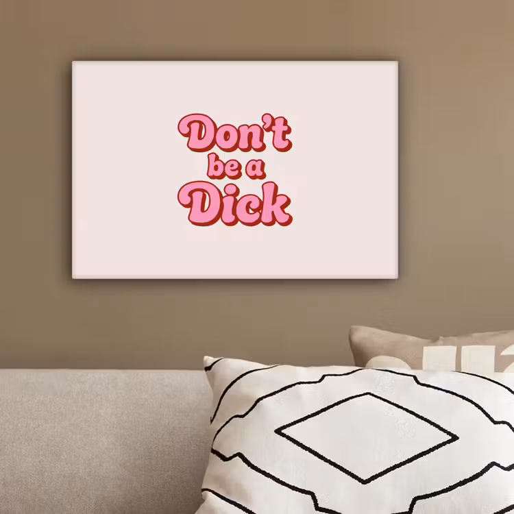 Tekst - Boodschap - Roze canvas 2cm klein -sfeer3
