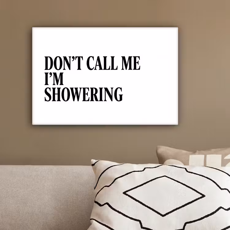Tekst - Modern - Zwart - Wit canvas 2cm klein -sfeer3