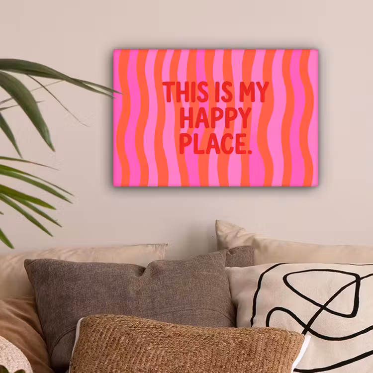 Tekst - Modern - Kleurrijk canvas 2cm klein -sfeer1