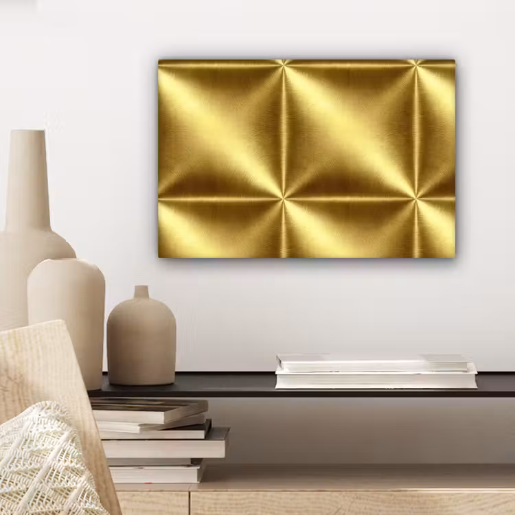 Textuur - Geborsteld Goud - Industrieel - Metallic canvas 2cm klein 34 -sfeer6