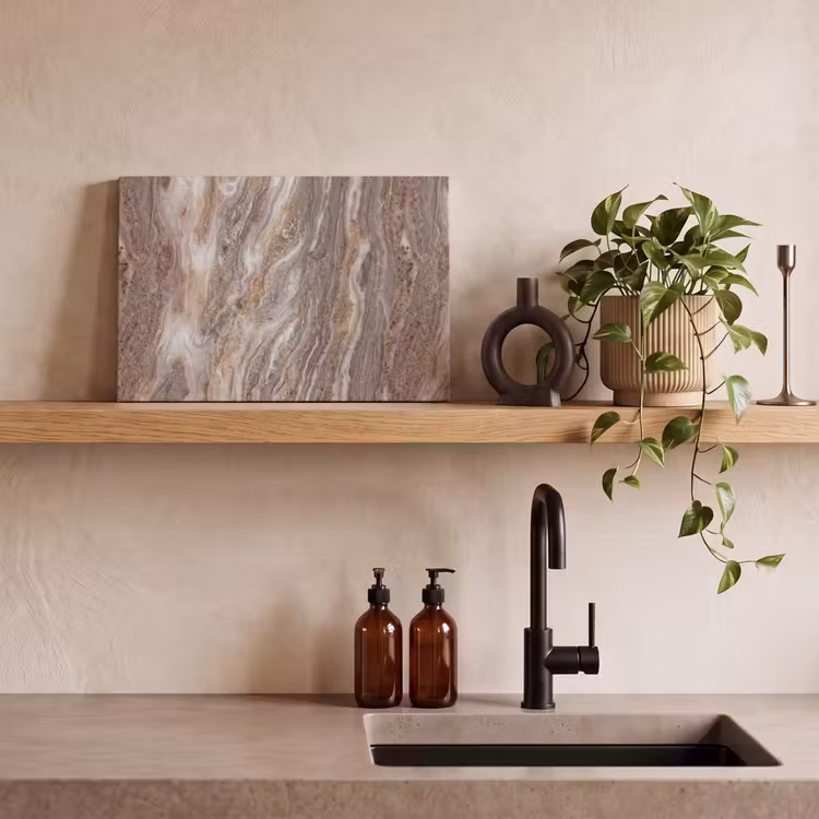 Textuur - Steen - Abstract - Beige canvas 2cm klein -sfeer3