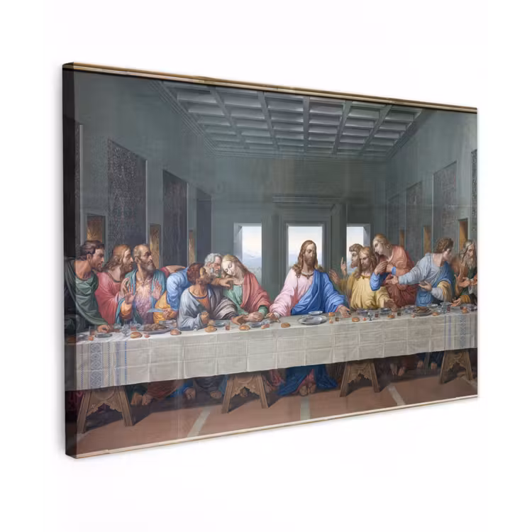 Het laatste avondmaal - Leonardo da Vinci canvas 2cm klein -z3d