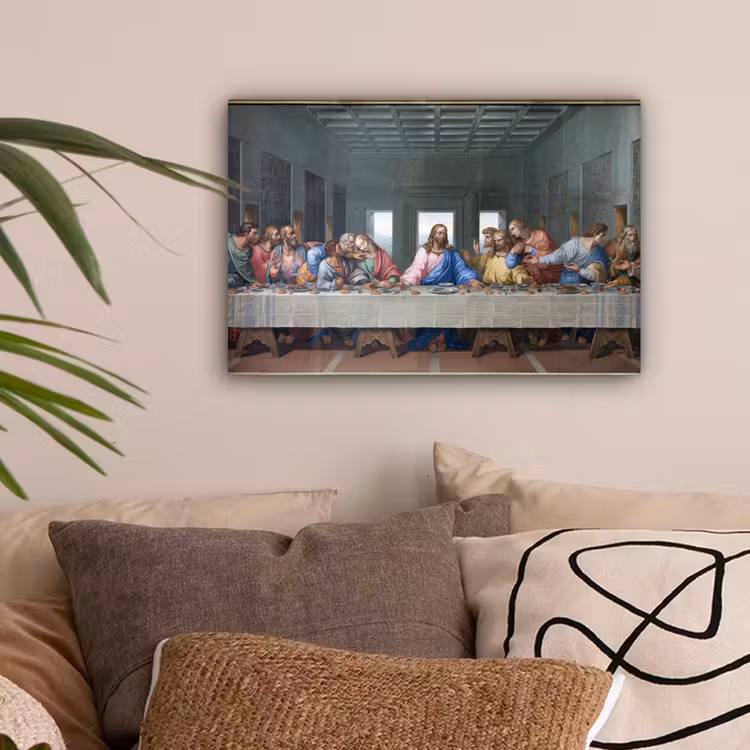Het laatste avondmaal - Leonardo da Vinci canvas 2cm klein -sfeer1