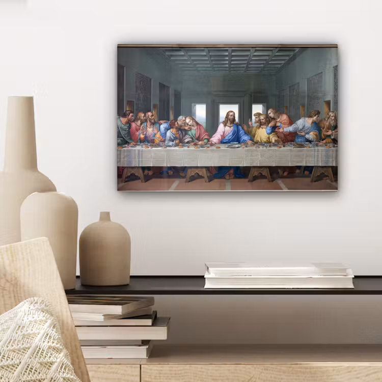 Het laatste avondmaal - Leonardo da Vinci canvas 2cm klein -sfeer6