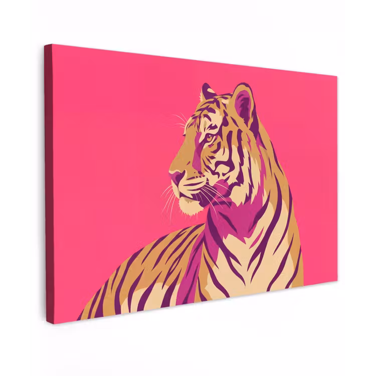 Tijger - Modern - Neon canvas 2cm klein -z3d