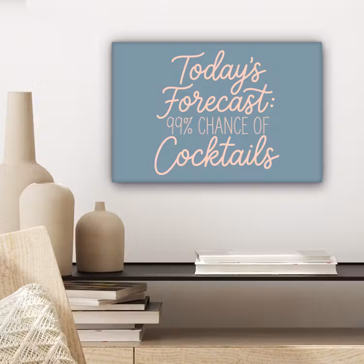 Today's Forecast - Cocktails - Blauw canvas 2cm klein -sfeer6