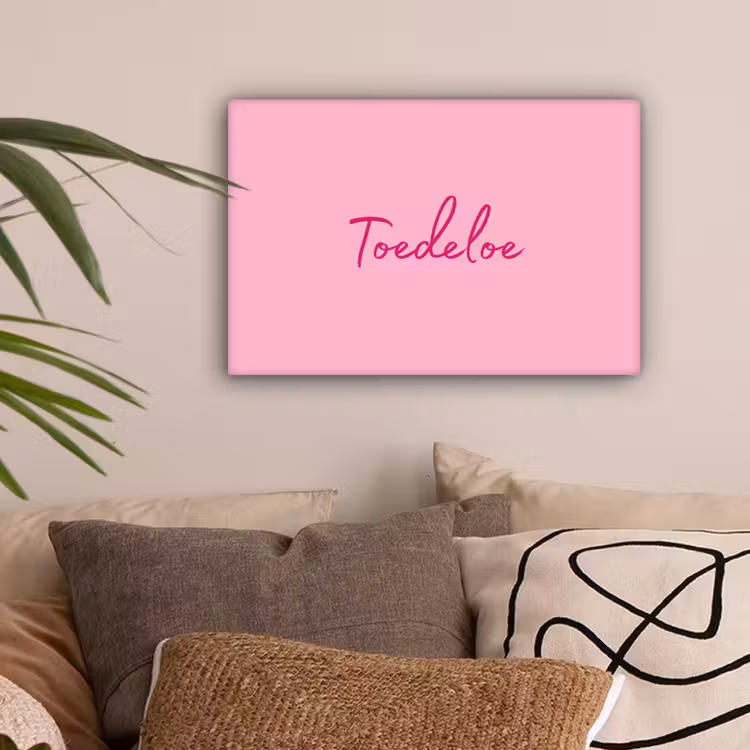 Toedeloe - Pink - Minimalist canvas 2cm klein -z3d