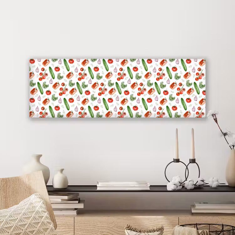 Tomaat - Paprika - Komkommer - Patroon canvas 2cm klein 828 -sfeer6