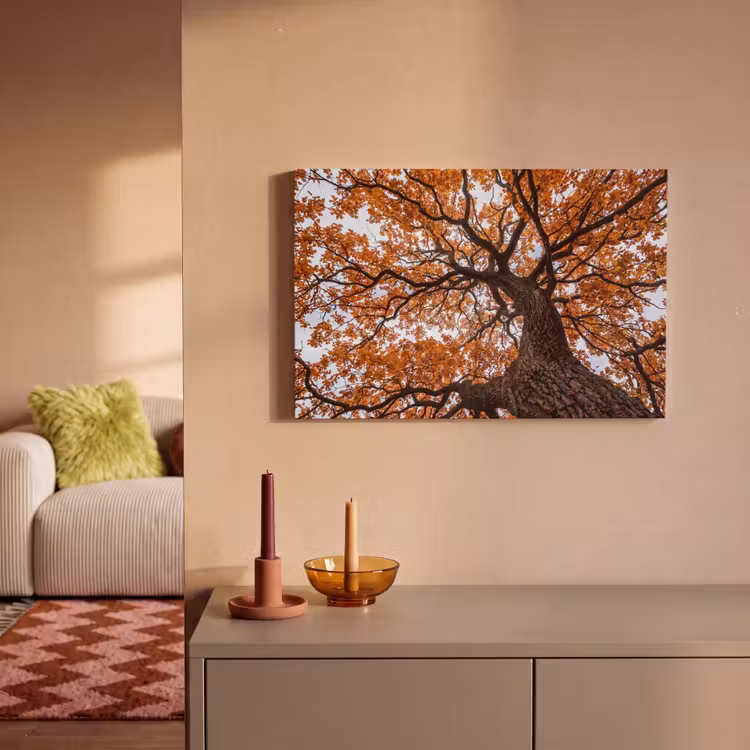 Boom - Bladerdak - Herfst - Oranje - Sfeervol canvas 2cm klein -sfeer1