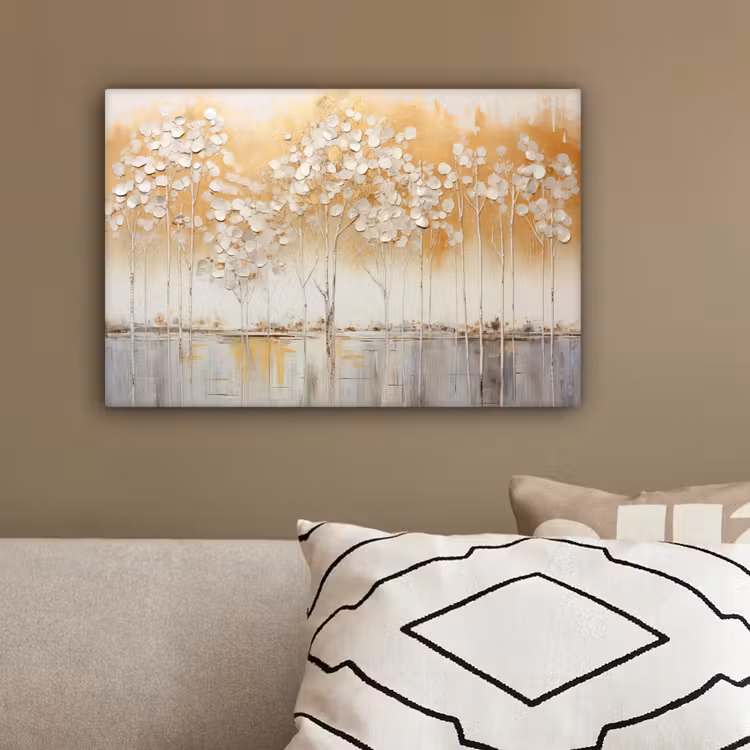 Bomen - Kunst - Acryl - Natuur canvas 2cm klein -sfeer3