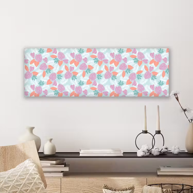 Tropisch - Bladeren - Pastel canvas 2cm klein 828 -sfeer6