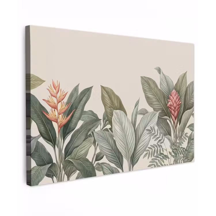 Tropisch - Planten - Modern - Groen canvas 2cm klein -z3d