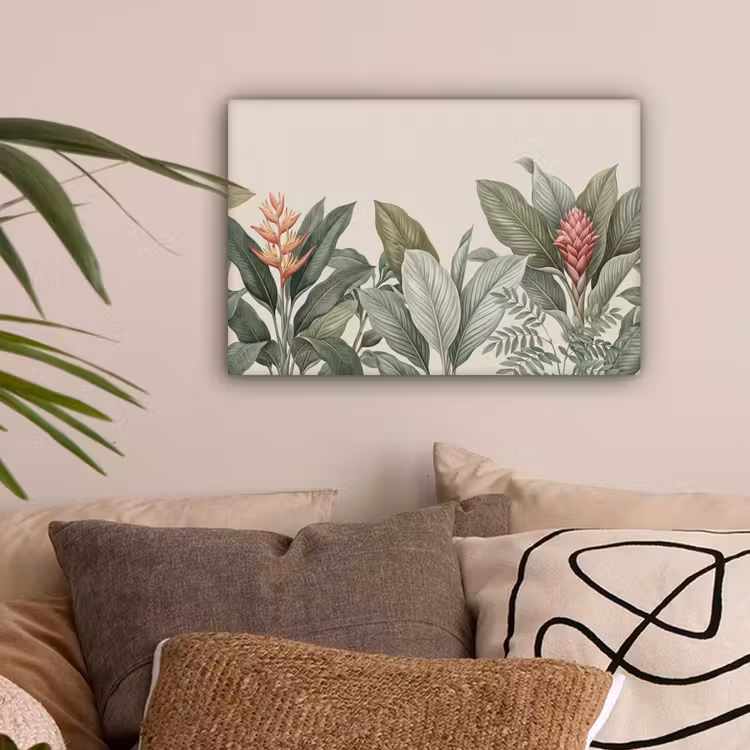 Tropisch - Planten - Modern - Groen canvas 2cm klein -sfeer1