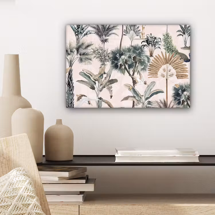 Tropisch - Bomen - Bladeren - Jungle canvas 2cm klein -sfeer6