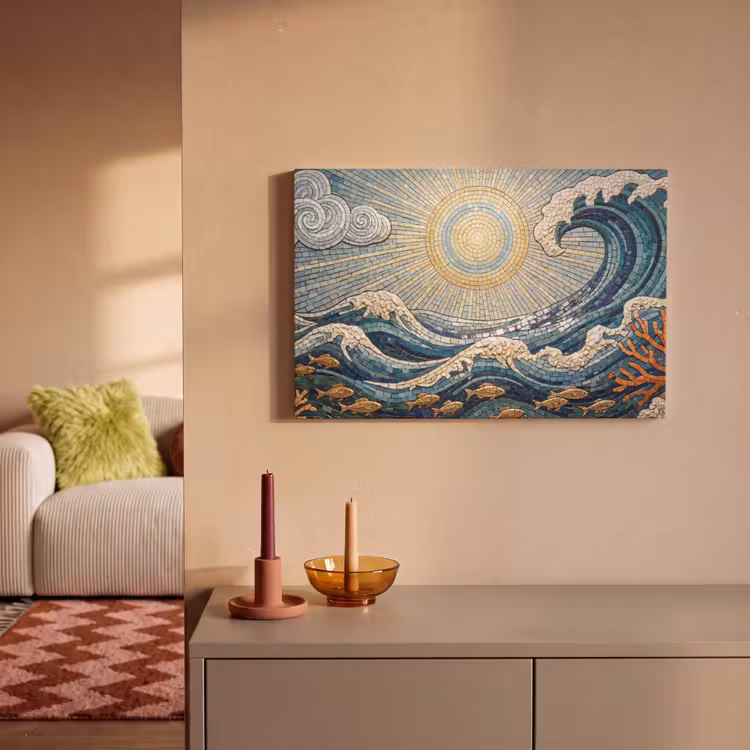 Onderwater - Koraal - Vis - Natuur - Kunst canvas 2cm klein -sfeer1