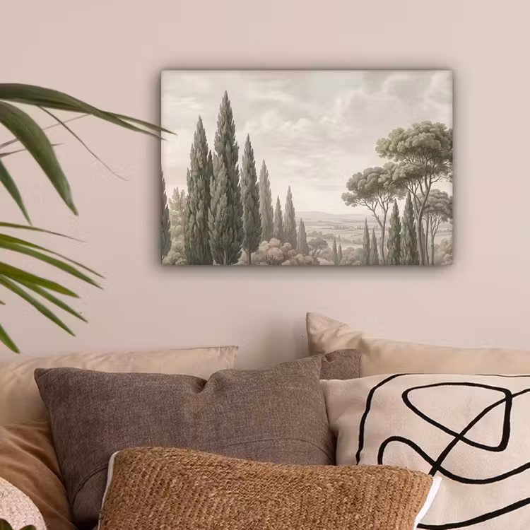Vallei - Bos - Natuur - Groen canvas 2cm klein -sfeer1