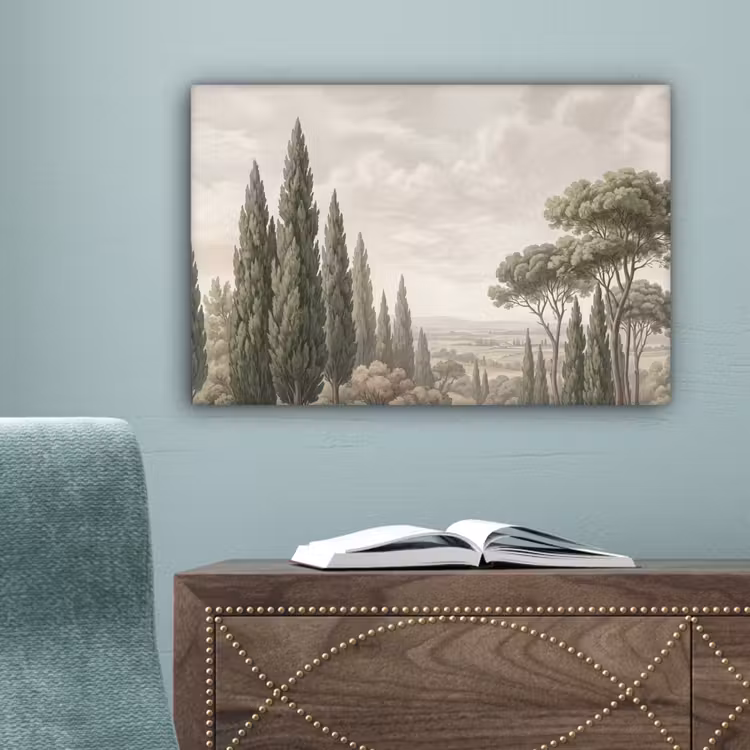 Vallei - Bos - Natuur - Groen canvas 2cm klein -sfeer4