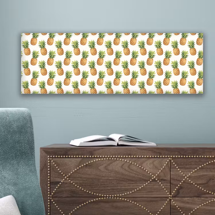 Vintage - Ananas - Blad canvas 2cm klein 828 -sfeer4