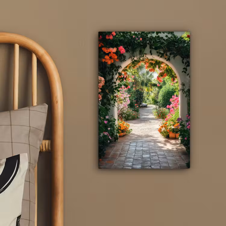Doorkijk - Bloemen - Natuur - Bloementuin canvas 2cm klein -sfeer3