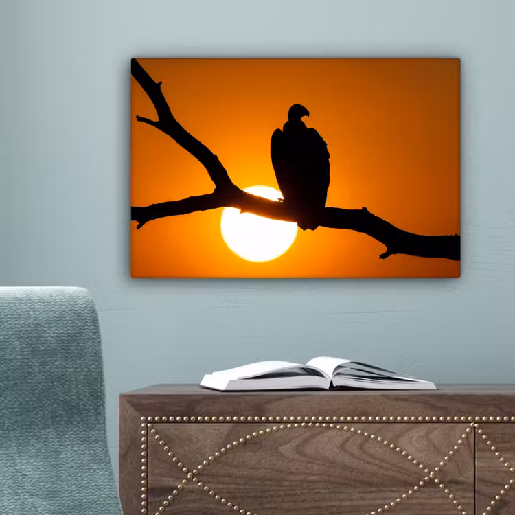 Gier - Tak - Zon - Oranje canvas 2cm klein -sfeer4