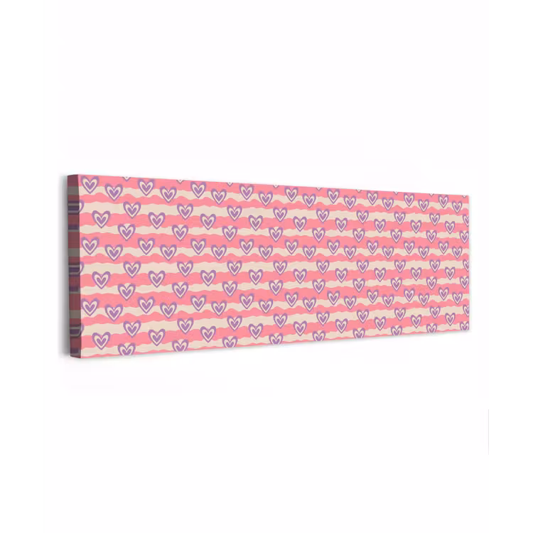 Golven - Patroon - Hartjes - Retro canvas 2cm klein 828 -z3d