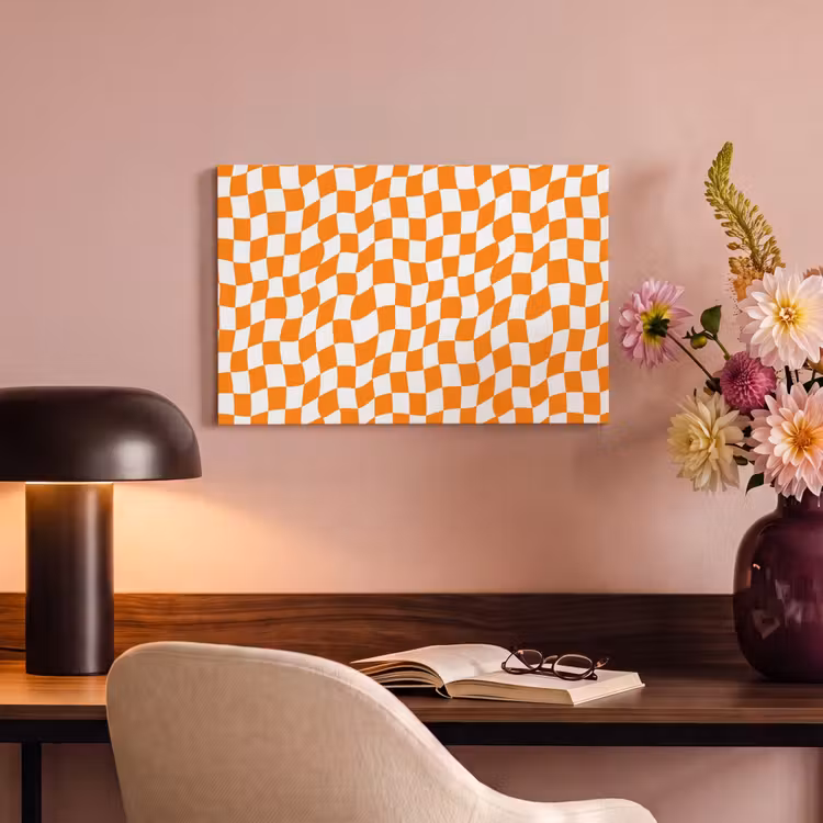 Golvend - Patroon - Oranje canvas 2cm klein 34 -sfeer4