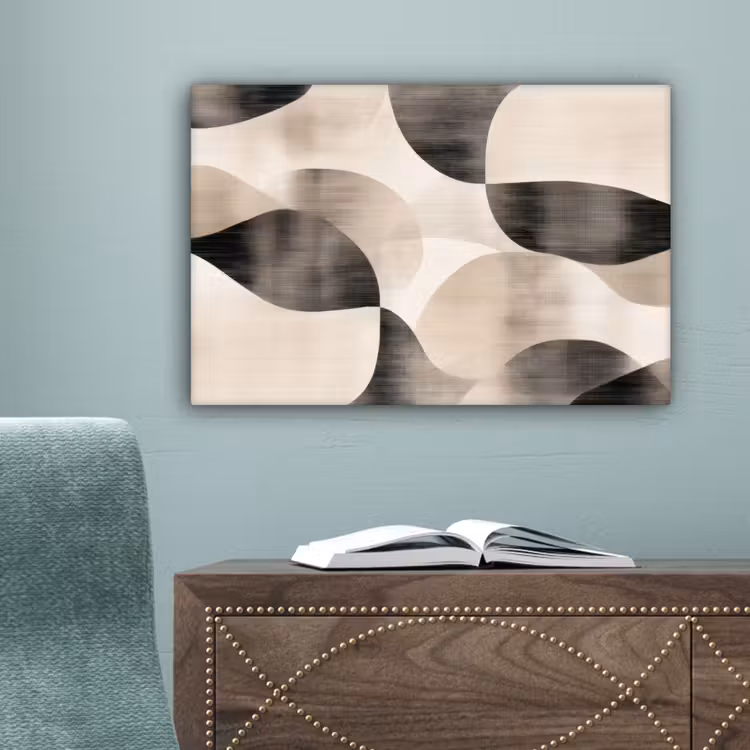 Grillige vormen - Subtiele overgangen - Dynamisch canvas 2cm klein -sfeer4