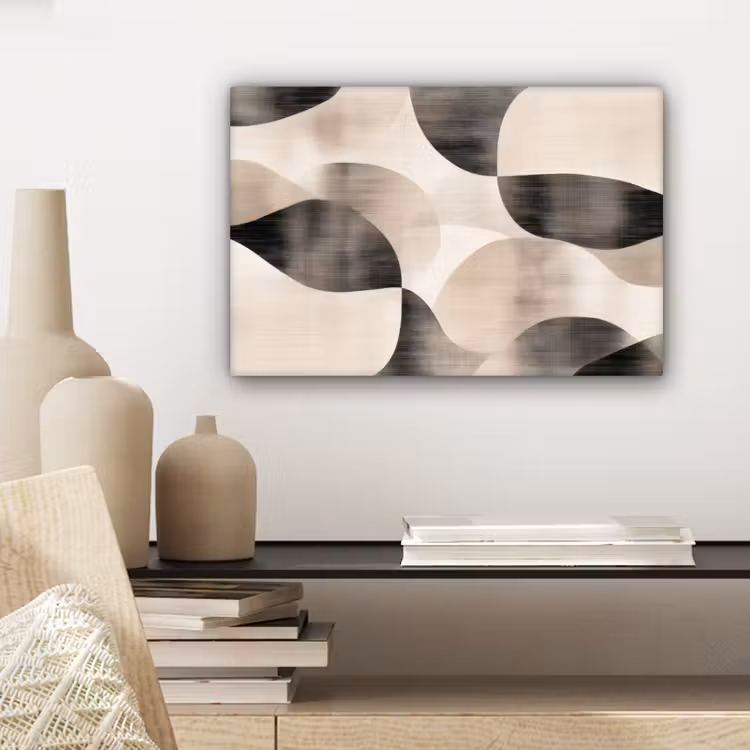 Grillige vormen - Subtiele overgangen - Dynamisch canvas 2cm klein -sfeer6