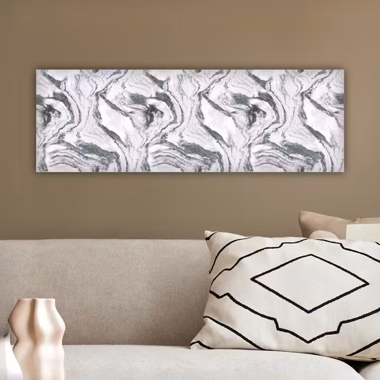 Wit - Marmer - Golvend - Grafiet canvas 2cm klein 828 -sfeer3