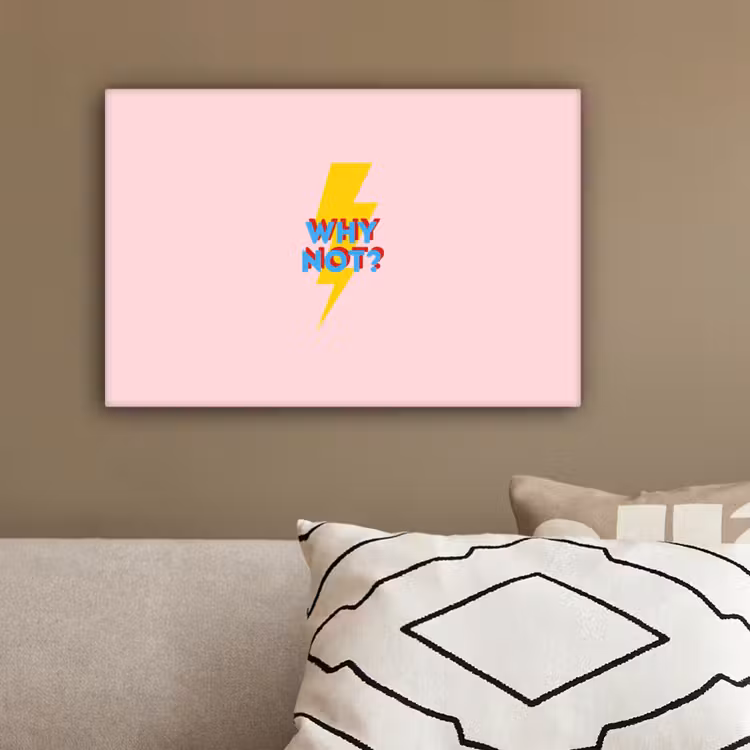 Why not - Bliksem - Roze canvas 2cm klein -sfeer1