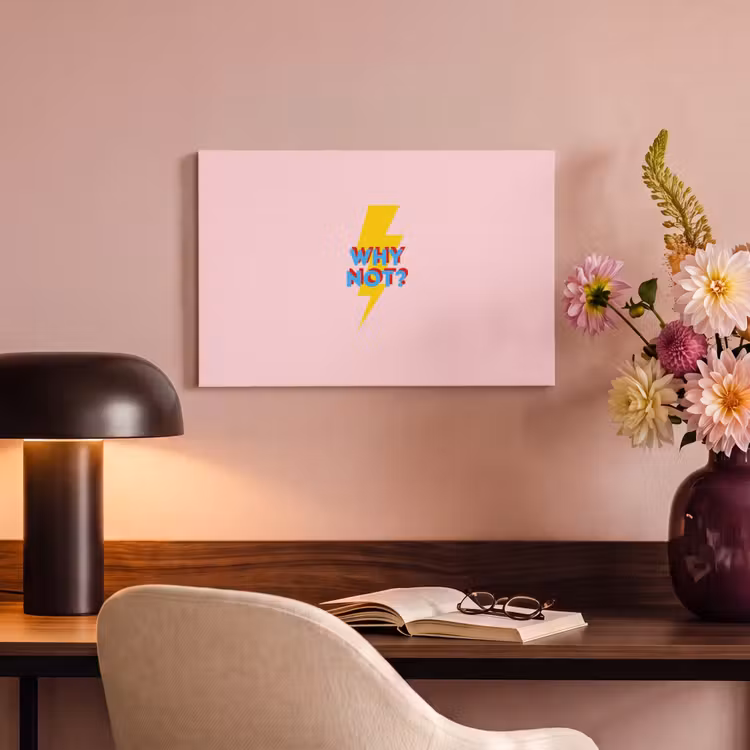 Why not - Bliksem - Roze canvas 2cm klein -sfeer4