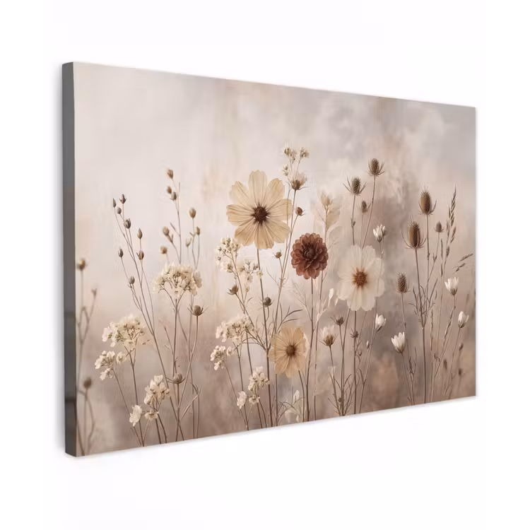 Wilde bloemen - Botanisch - Vintage - Natuur - Rustiek canvas 2cm klein -z3d