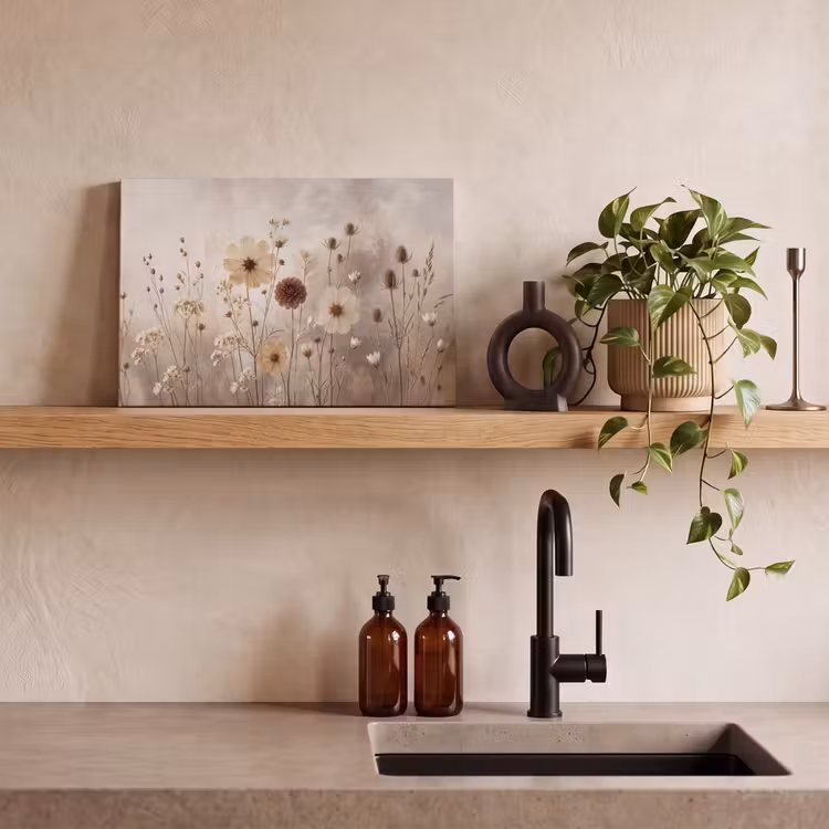 Wilde bloemen - Botanisch - Vintage - Natuur - Rustiek canvas 2cm klein -sfeer3