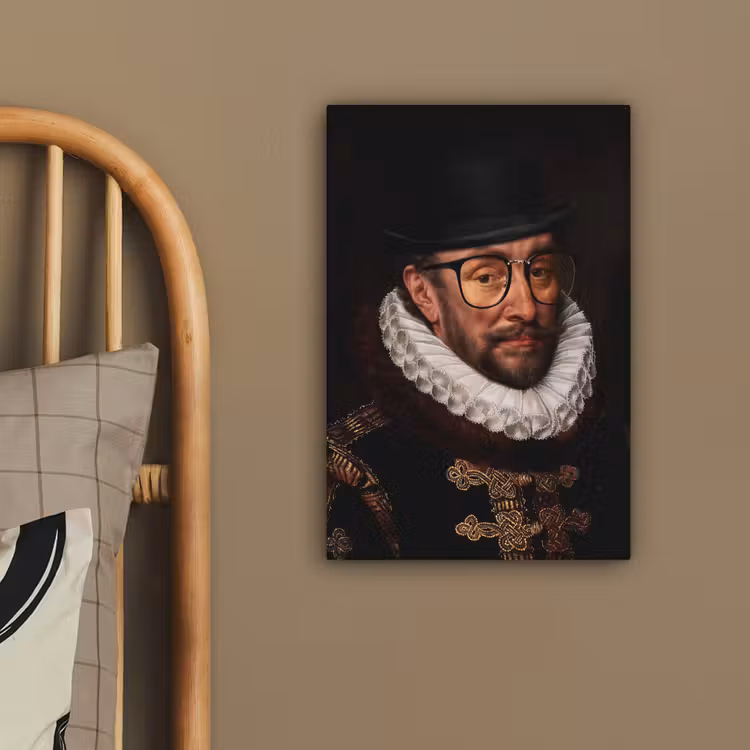 Willem van Oranje - Adriaen Thomasz - Bril canvas 2cm klein -sfeer3