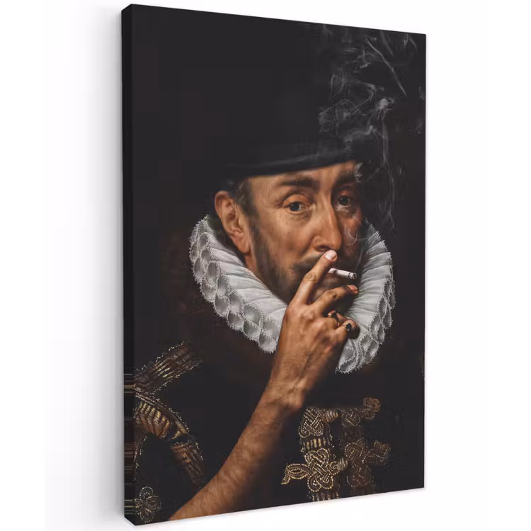 Willem van Oranje - Adriaen Thomasz - Sigaretten canvas 2cm klein -z3d