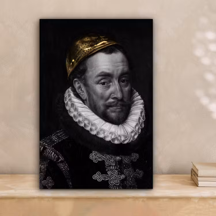 Willem van Oranje - Adriaen Thomasz - Goud canvas 2cm klein -sfeer1