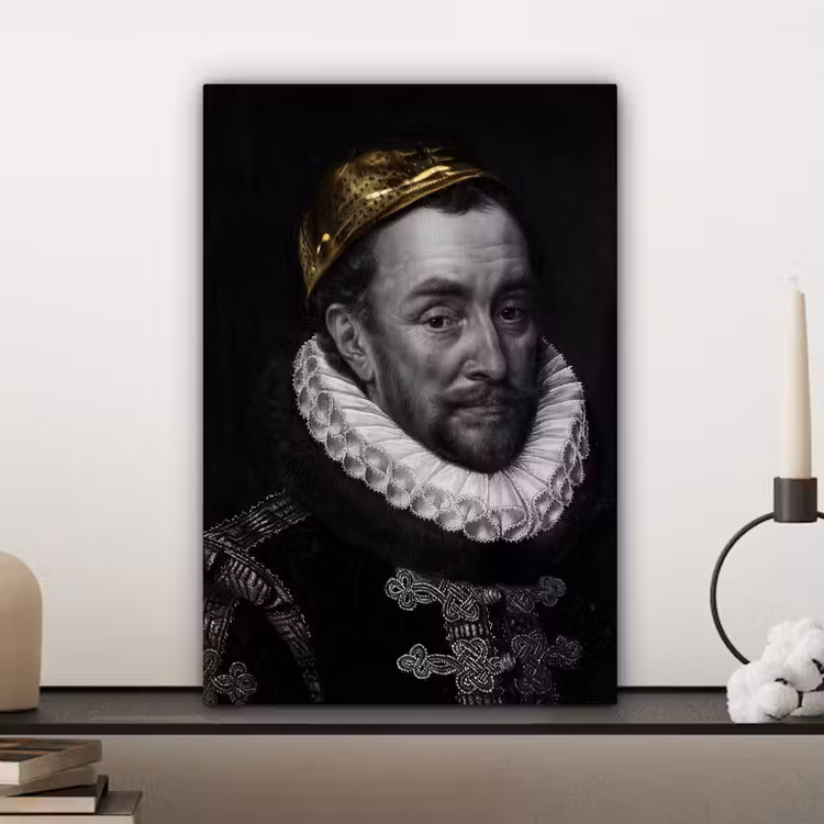Willem van Oranje - Adriaen Thomasz - Goud canvas 2cm klein -sfeer6