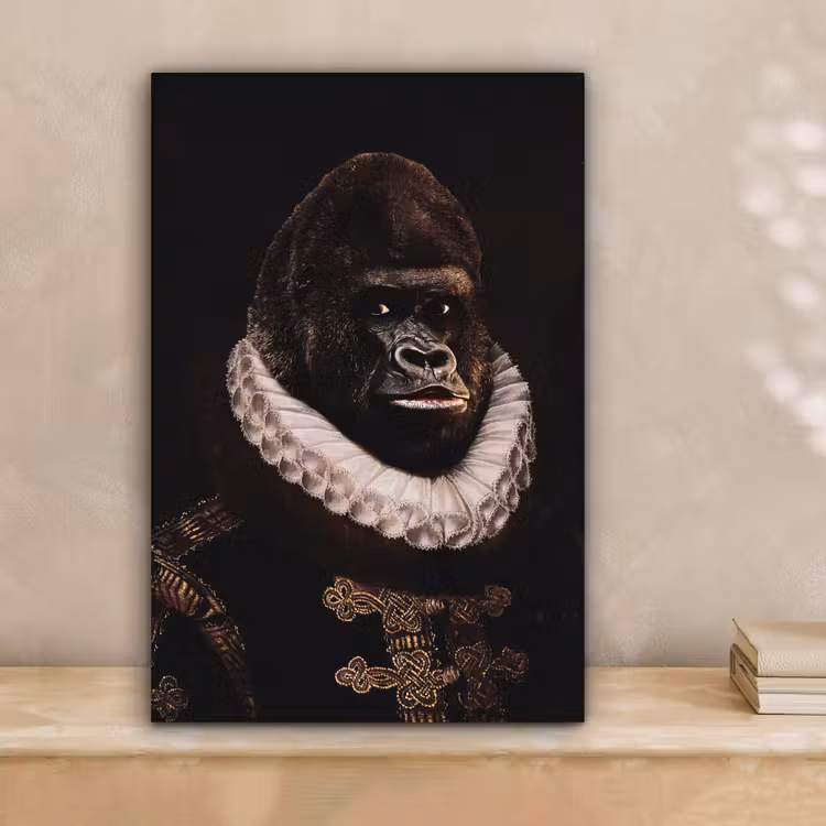 Willem van Oranje - Adriaen Thomasz - Aap canvas 2cm klein -sfeer1