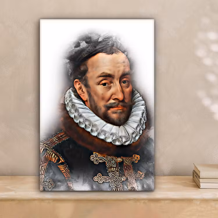 Willem van Oranje - Adriaen Thomasz - Rook canvas 2cm klein -sfeer1