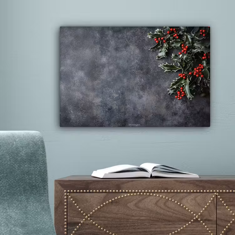 Winter - Hulst - Kerst - Beton canvas 2cm klein -sfeer4