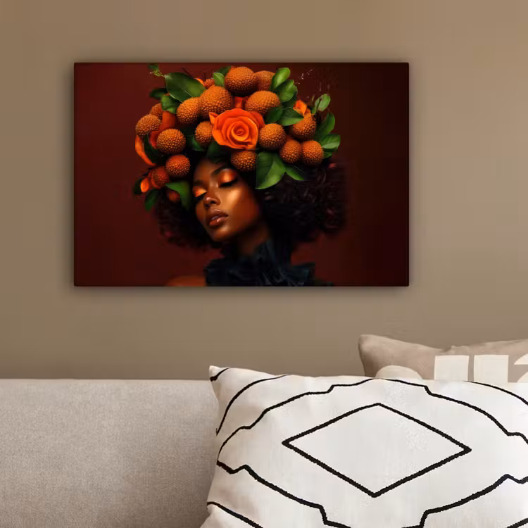 Vrouw - lychee - exotisch canvas 2cm klein -sfeer3